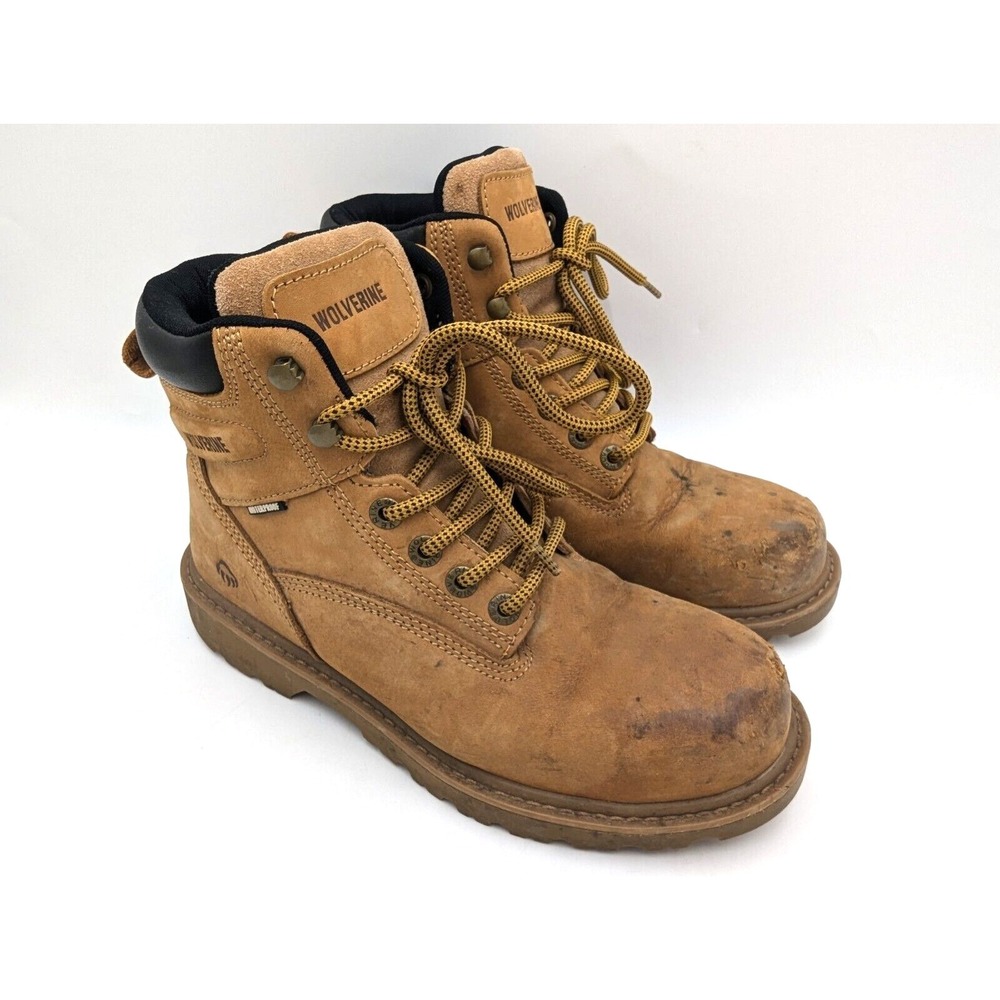 Wolverine Rig Steel Toe Boots Mens 8 M Waterproof Work Boots ASTM F2413-18 Brown
